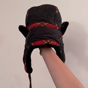 J. Crew Soft Bomber Hat with Flannel Trim